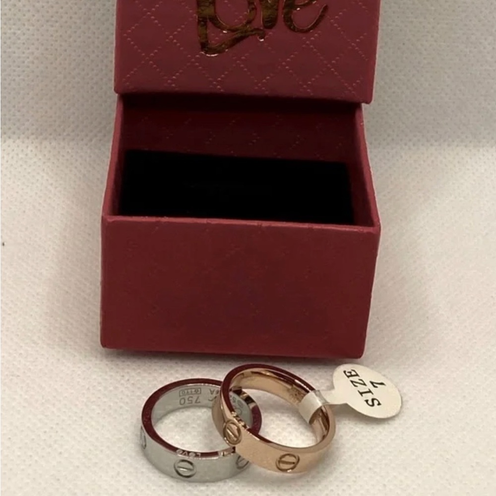 Size 5-11 Screw Ring Silver/Rose Gold/Gold Available!
